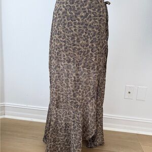 Leopard Print Maxi Skirt